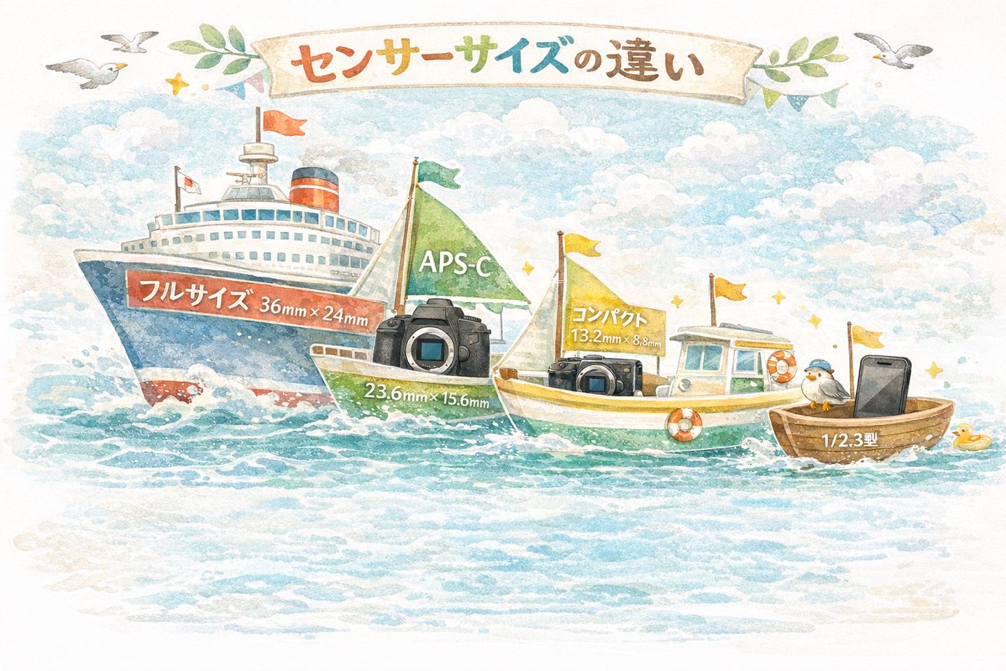 カメラセンサーの違いを解説｜センサーサイズの種類と違い