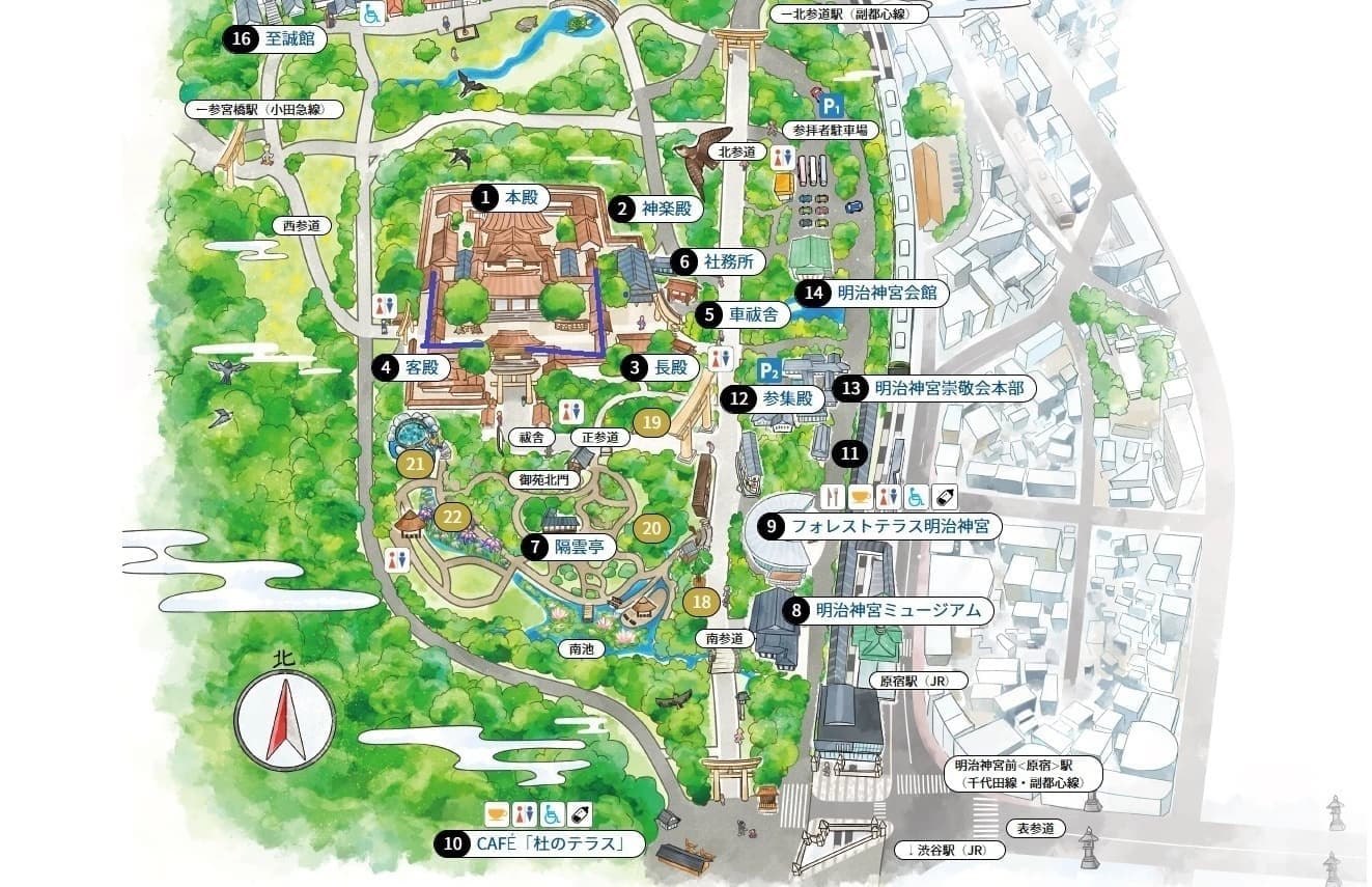 明治神宮の写真スポット｜美しく撮れるおすすめ撮影ポイント｜屋根の下(灯籠)