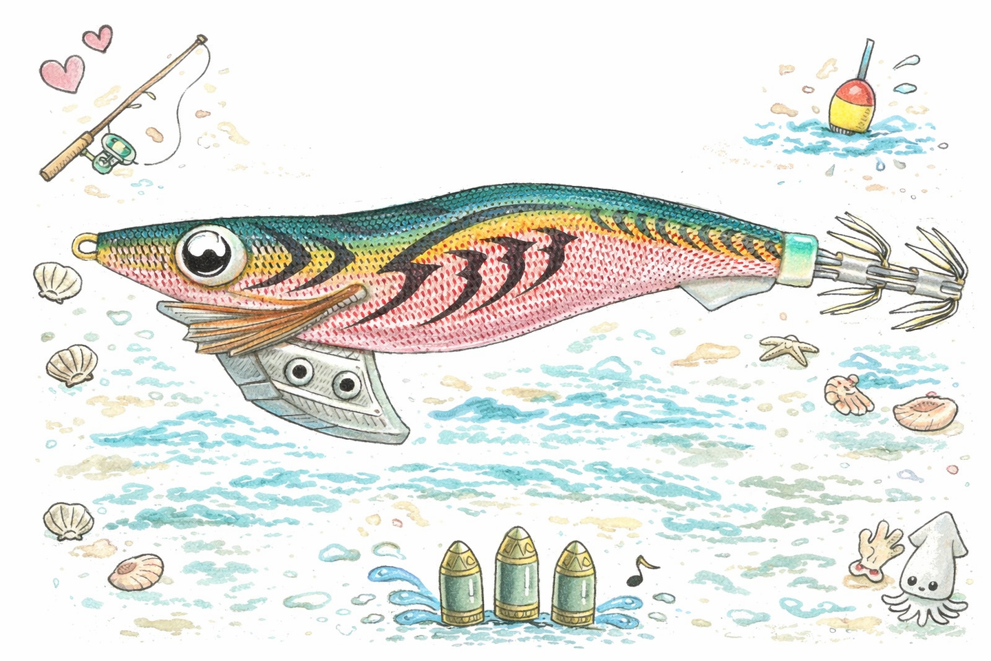 軍艦グリーンのイラスト