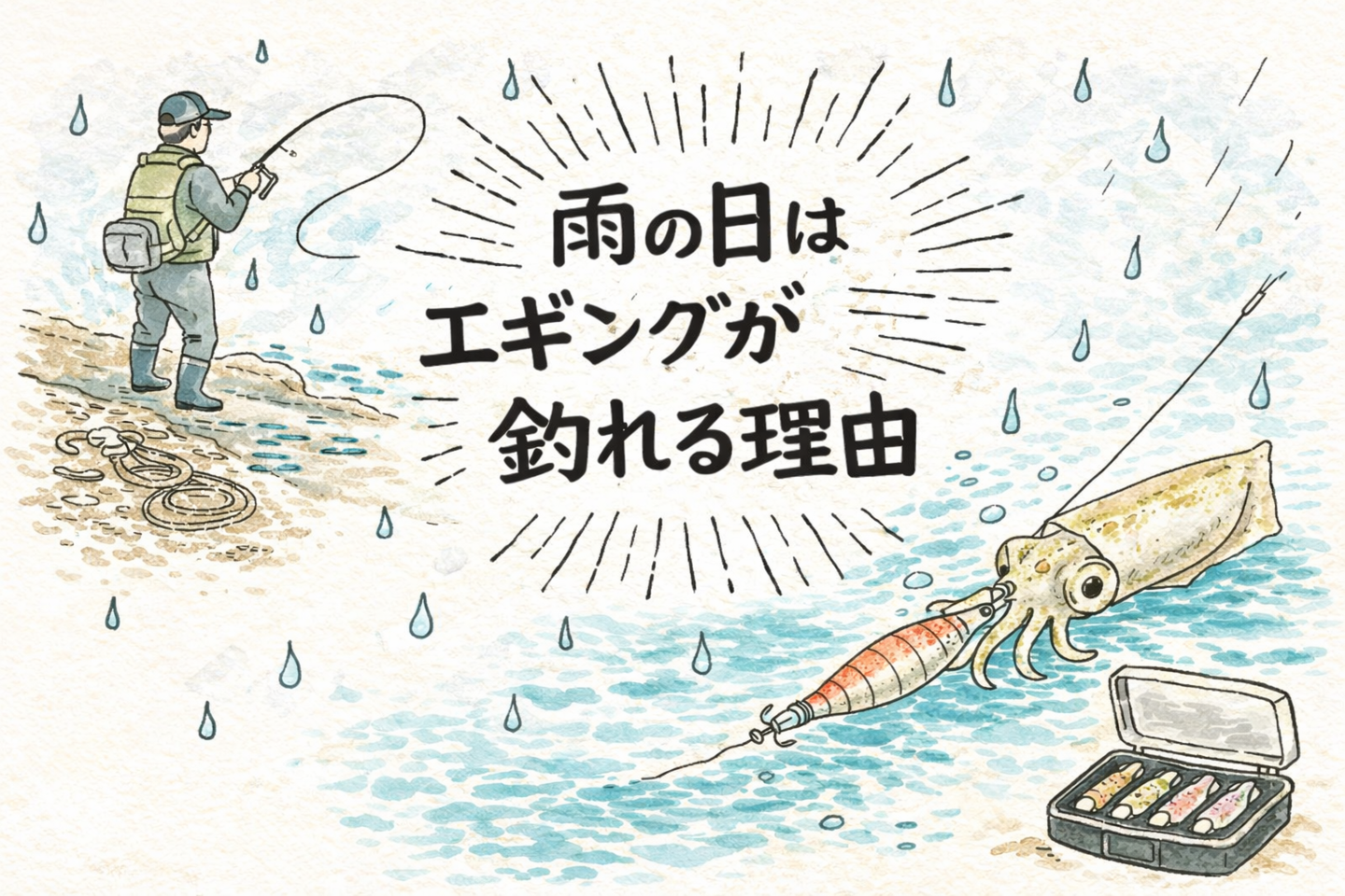 雨の日はエギングが釣れる理由