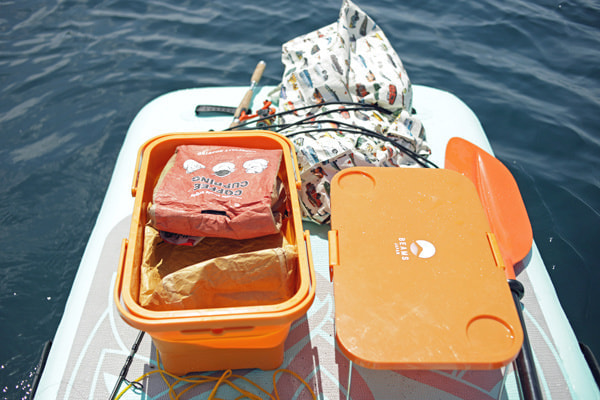 SUPフィッシング おやつ コーヒータイム