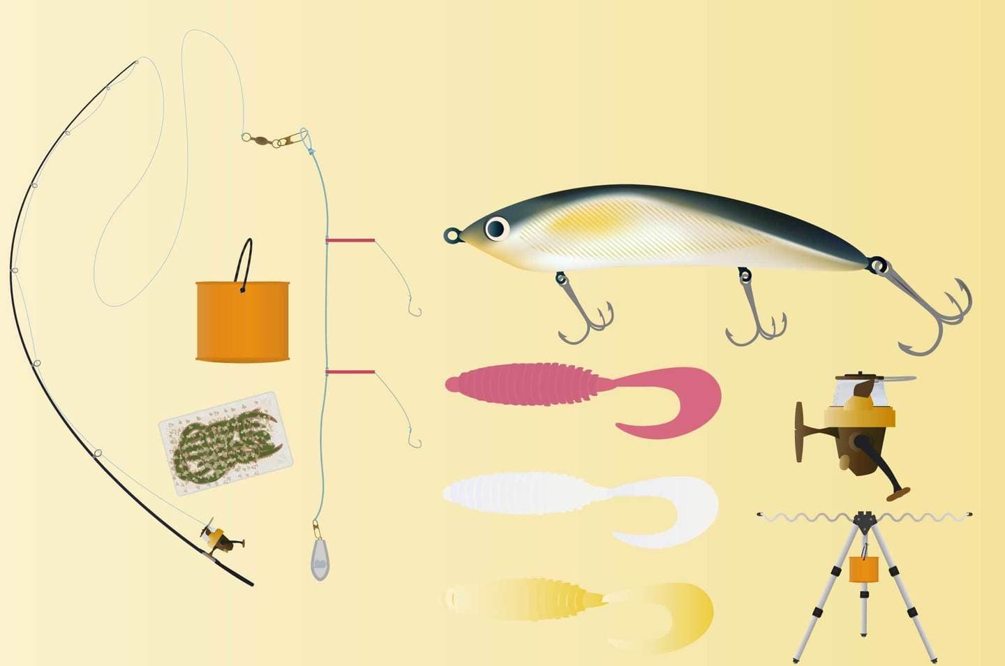ルアーフィッシングのイラスト